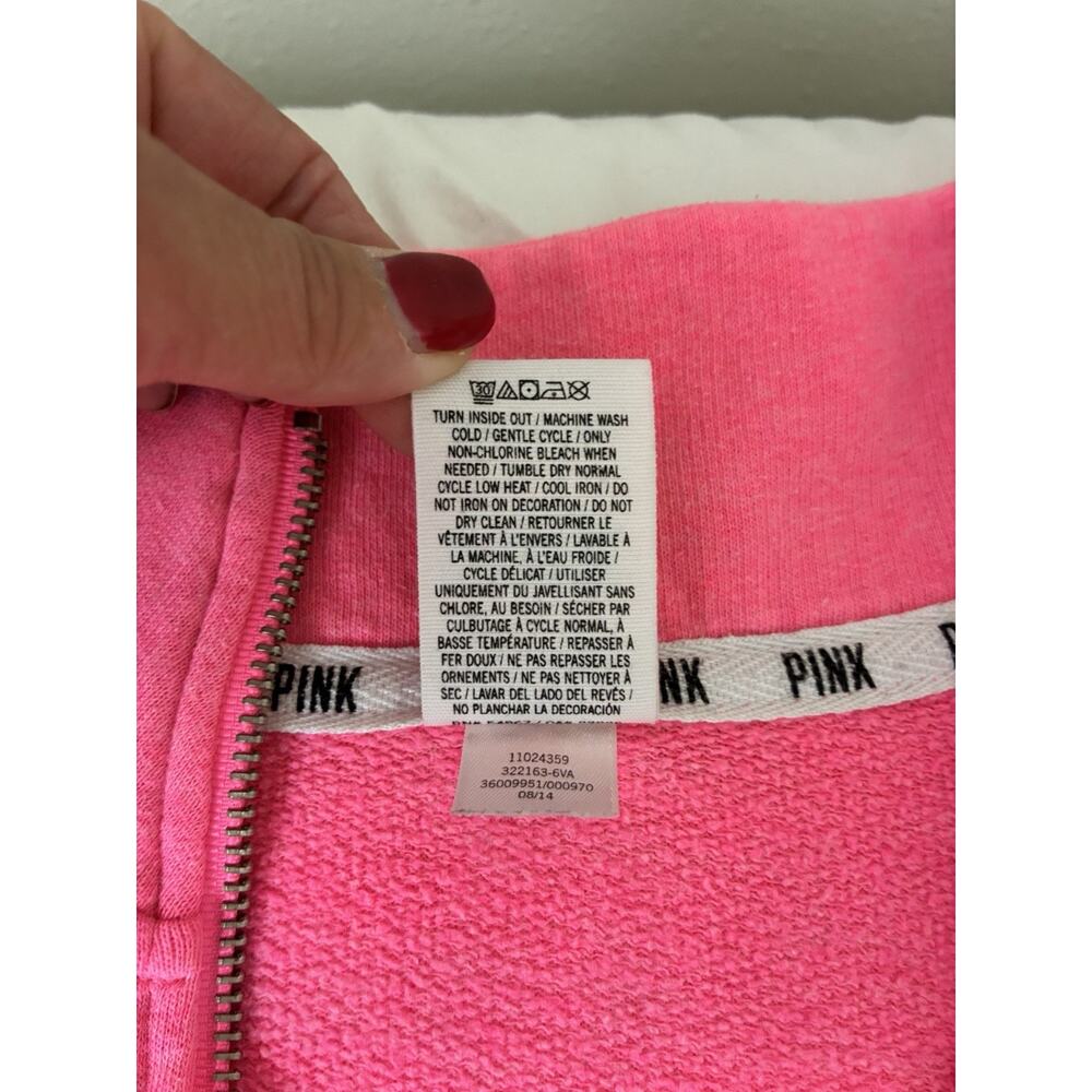 Victoria's Secret Pink Quarter Zip Sweatshirt Size S - Picture 5 of 10